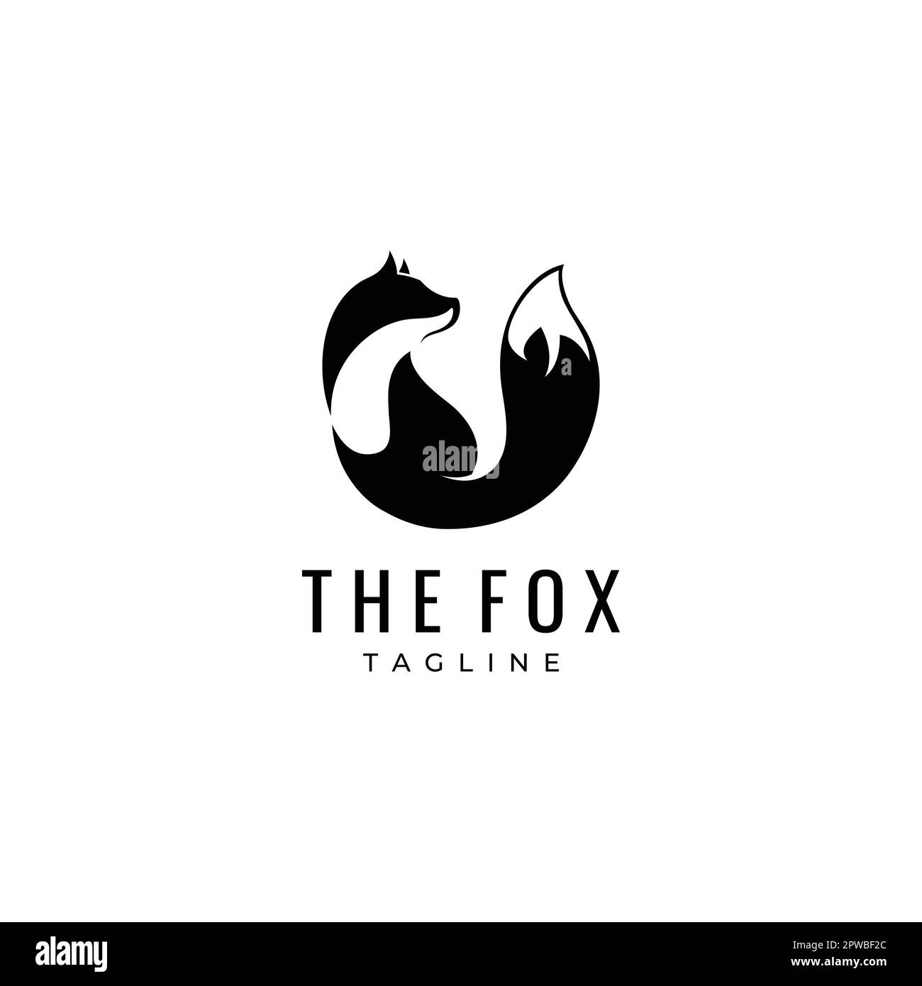 Fox animal logo design. Abstract , creative and minimalist. With easy