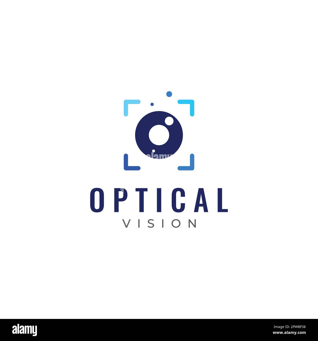 Modern colorful abstract Logo vision, digital vision, optical vision