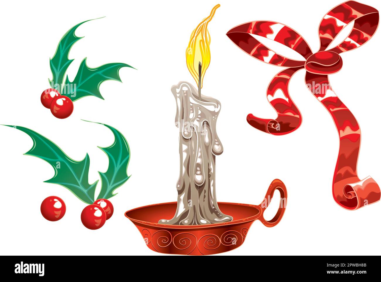 Vector Illustration - Set of Christmas objects Stock Vector