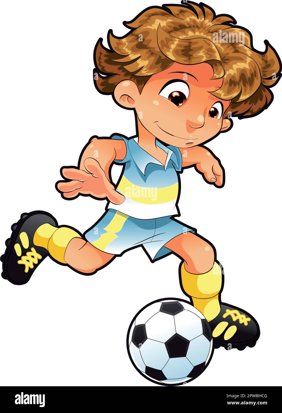 Baby Soccer Player, vector and cartoon character Stock Vector