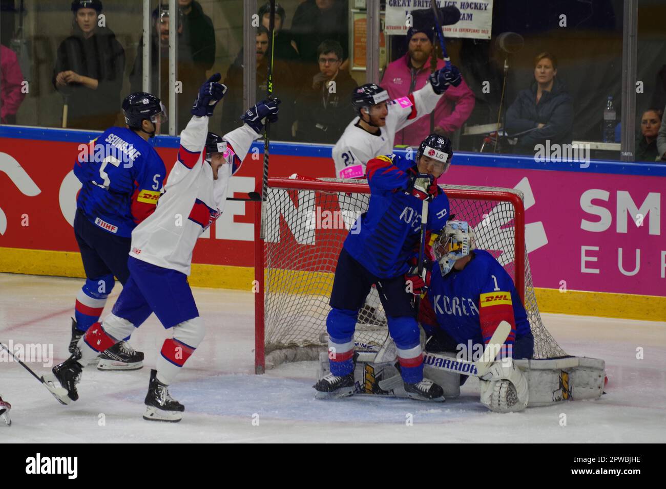 Nottingham, UK. 29 April 2023. Great Britain celebrating a goal against