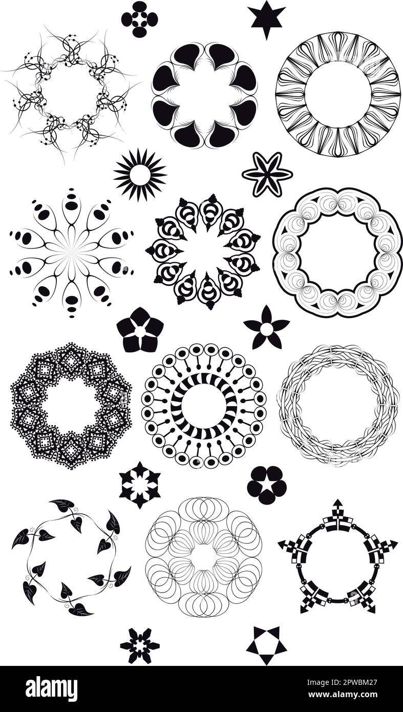 Symbols and logos vector isolated objects stock vector image art