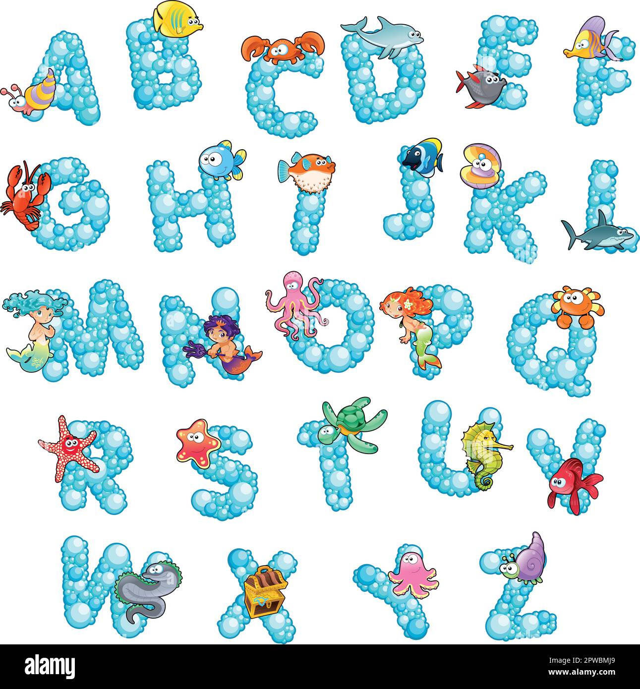 Fish alphabet letters hi-res stock photography and images - Alamy
