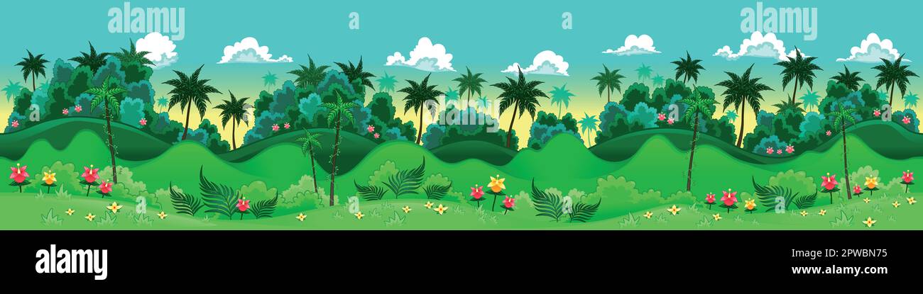 Green screen palm tree Stock Vector Images - Alamy