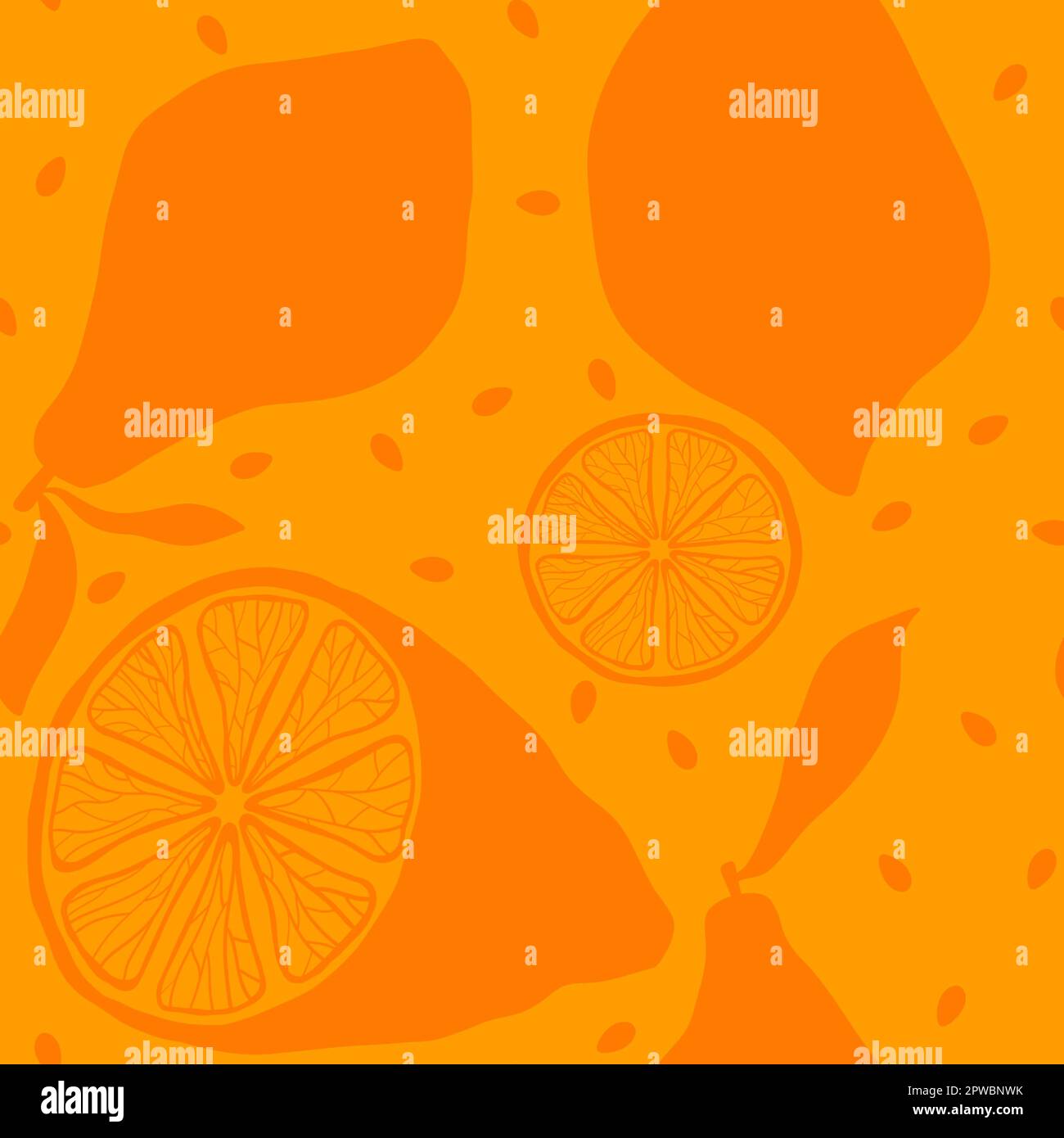 Cartoon summer seamless lemon pattern for wrapping paper and fabrics ...