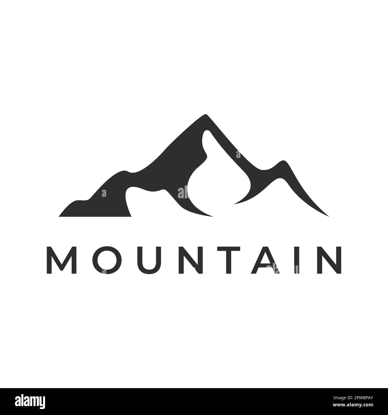 Logo design of mountains or mountains silhouettes. Logos for climbers