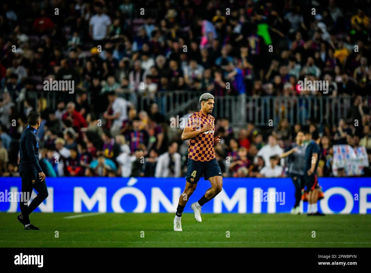 Barcelona, Spain. 29th Apr, 2023. Ronald Araujo (FC Barcelona) during a La Liga Santander match between FC Barcelona and Betis at Spotify Camp Nou, in Barcelona, Spain on April 29, 2023. (Photo/Felipe Mondino) Credit: Independent Photo Agency/Alamy Live News Stock Photo