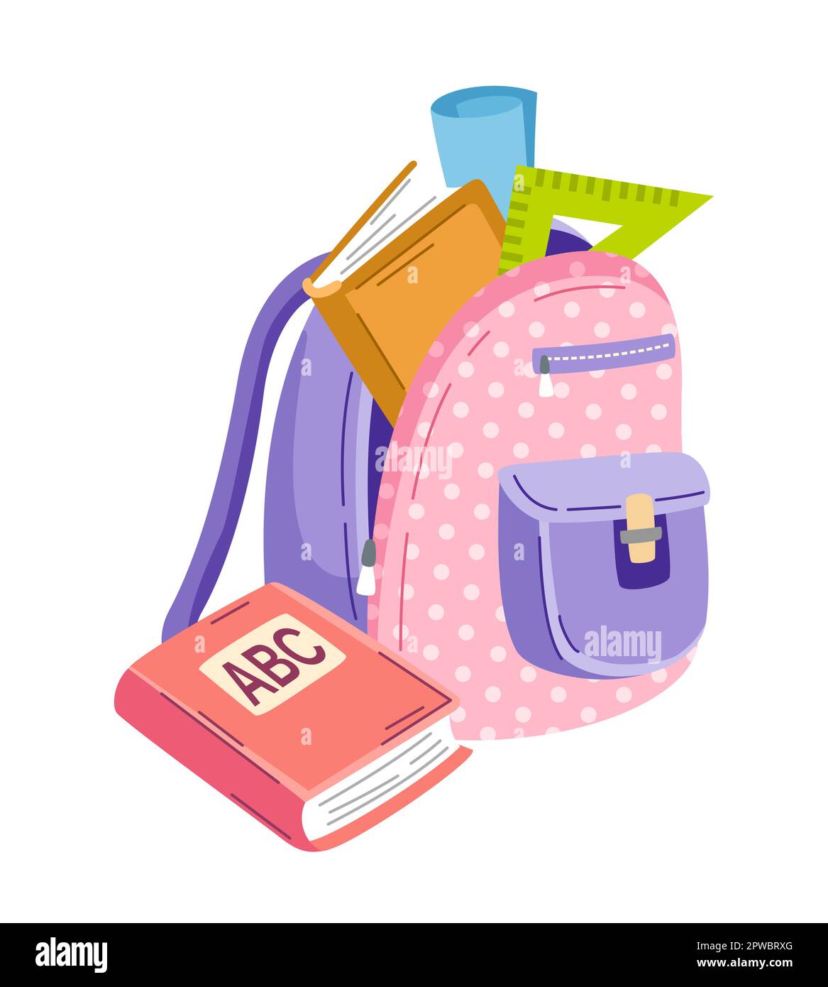 Cute school backpack Stock Vector Image & Art Alamy