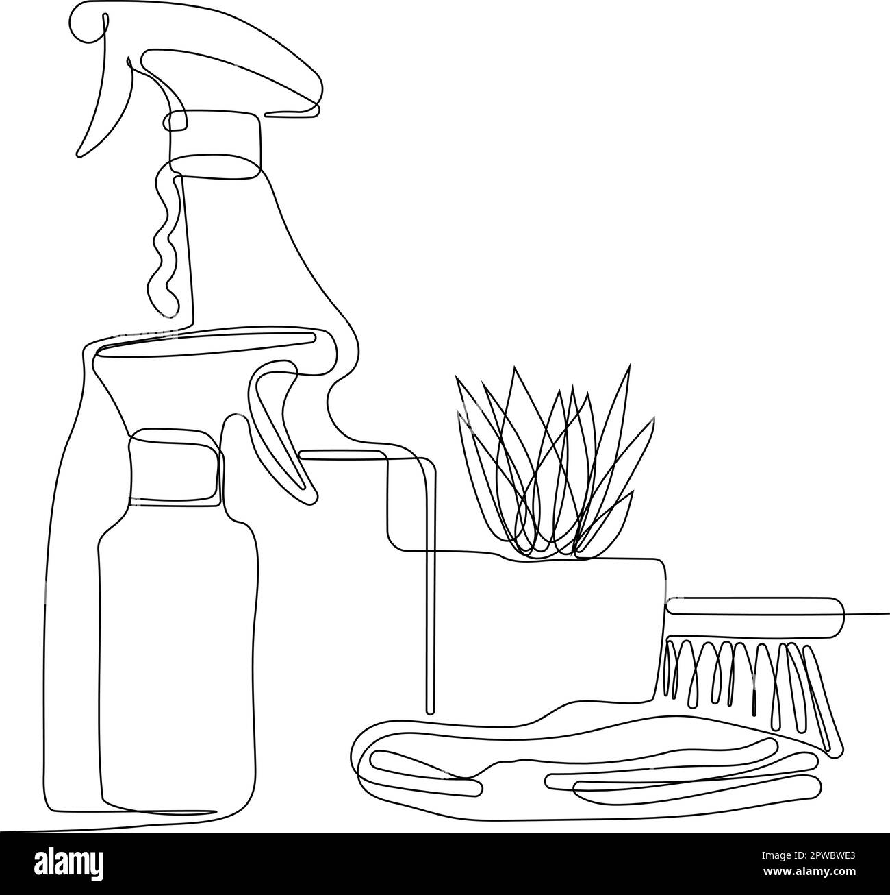 Home cleaning service landing page design concept, illustration of