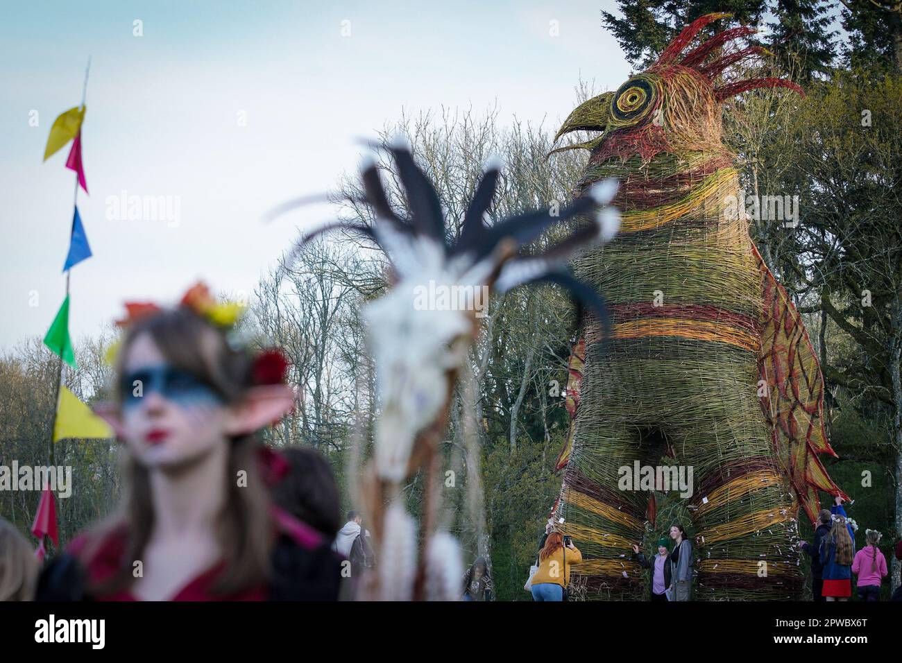Hampshire, UK. 29th April 2023. Celtic Fire Festival The Wickerman at