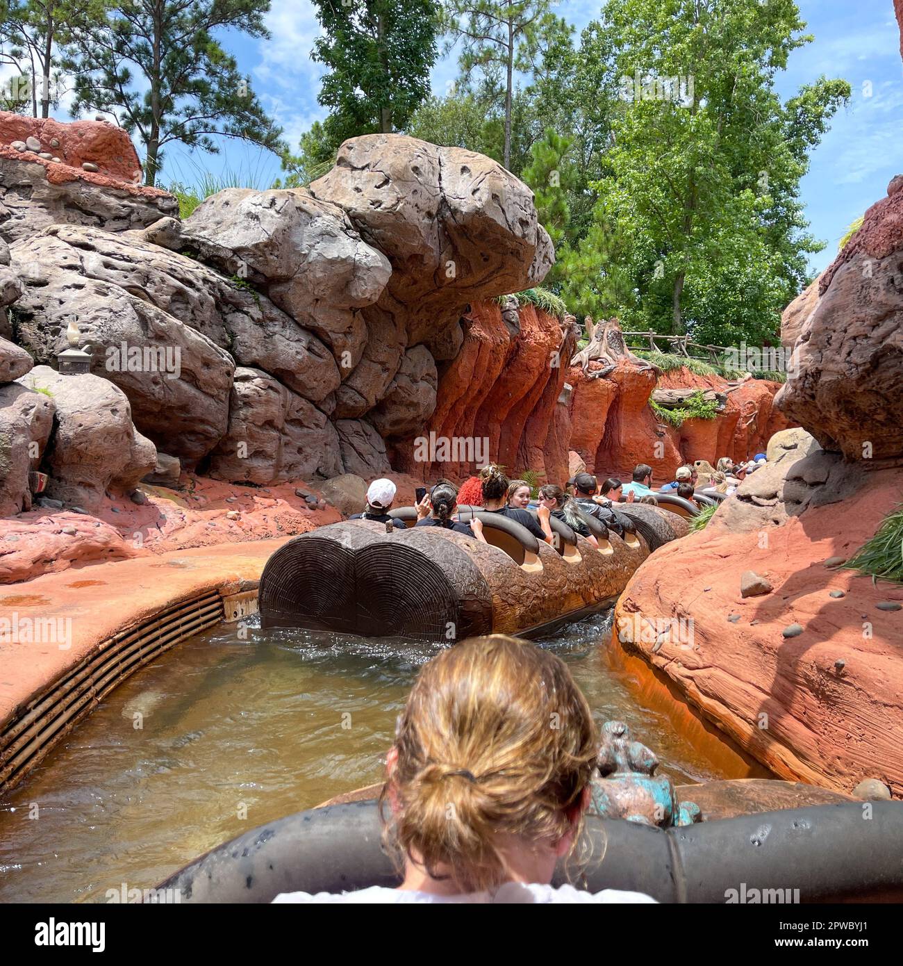 Orlando, FL USA July 5, 2021 The Water ride Splash Mountain at Walt Disney World Magic