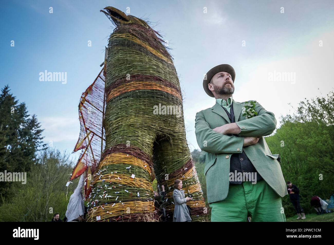 Hampshire, UK. 29th April 2023. Celtic Fire Festival The Wickerman at