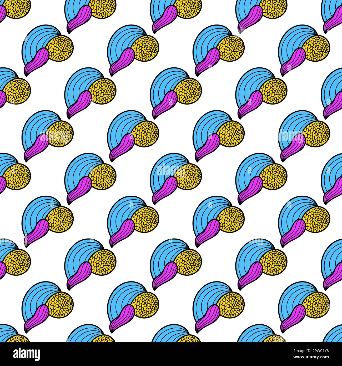 shell snails coral seamless background print. repeat pattern background ...