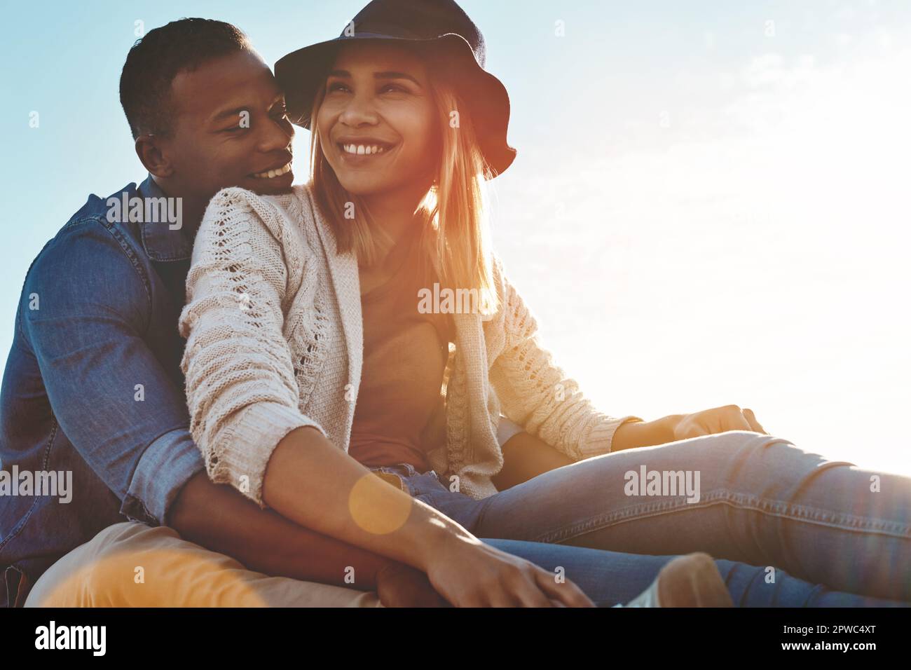 Make room for romance. a happy young couple enjoying a romantic day  outdoors Stock Photo - Alamy