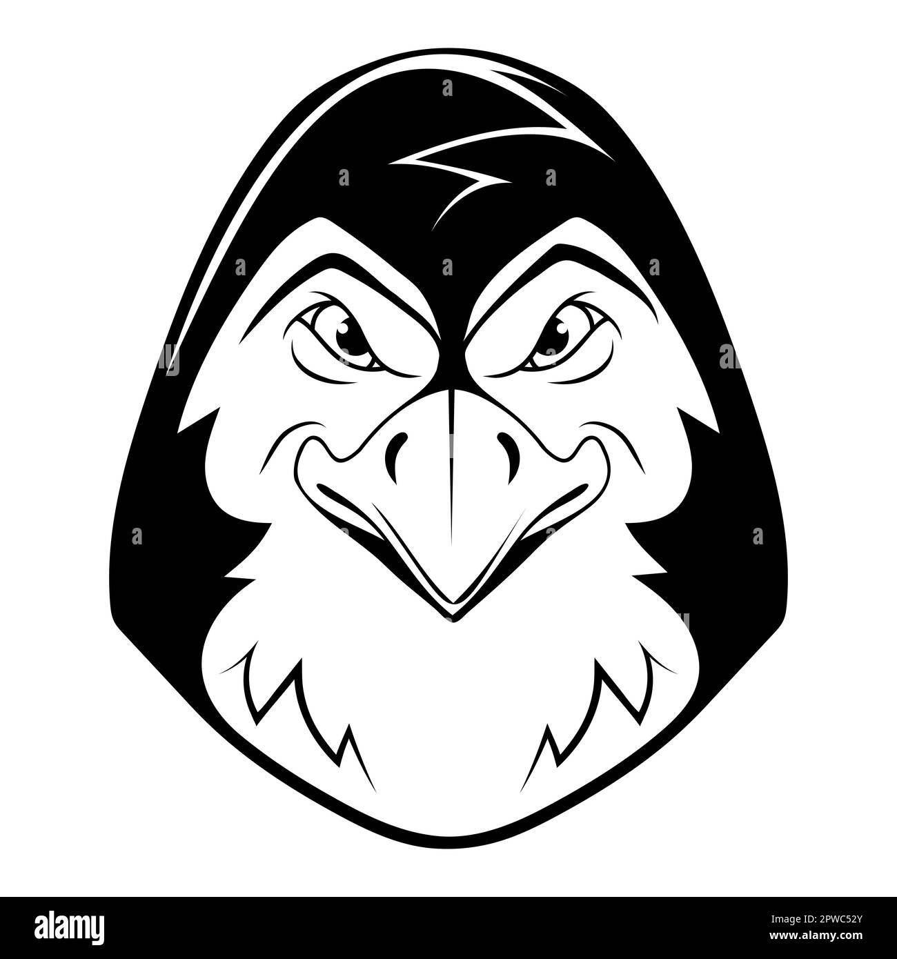 Emperor penguin. Vector illustration of a sketch angry Antarctic animal. Keel-breasted bird Stock Vector