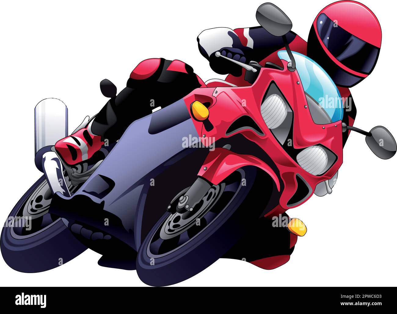 vector motorbike - vector and realistic object isloated Stock Vector