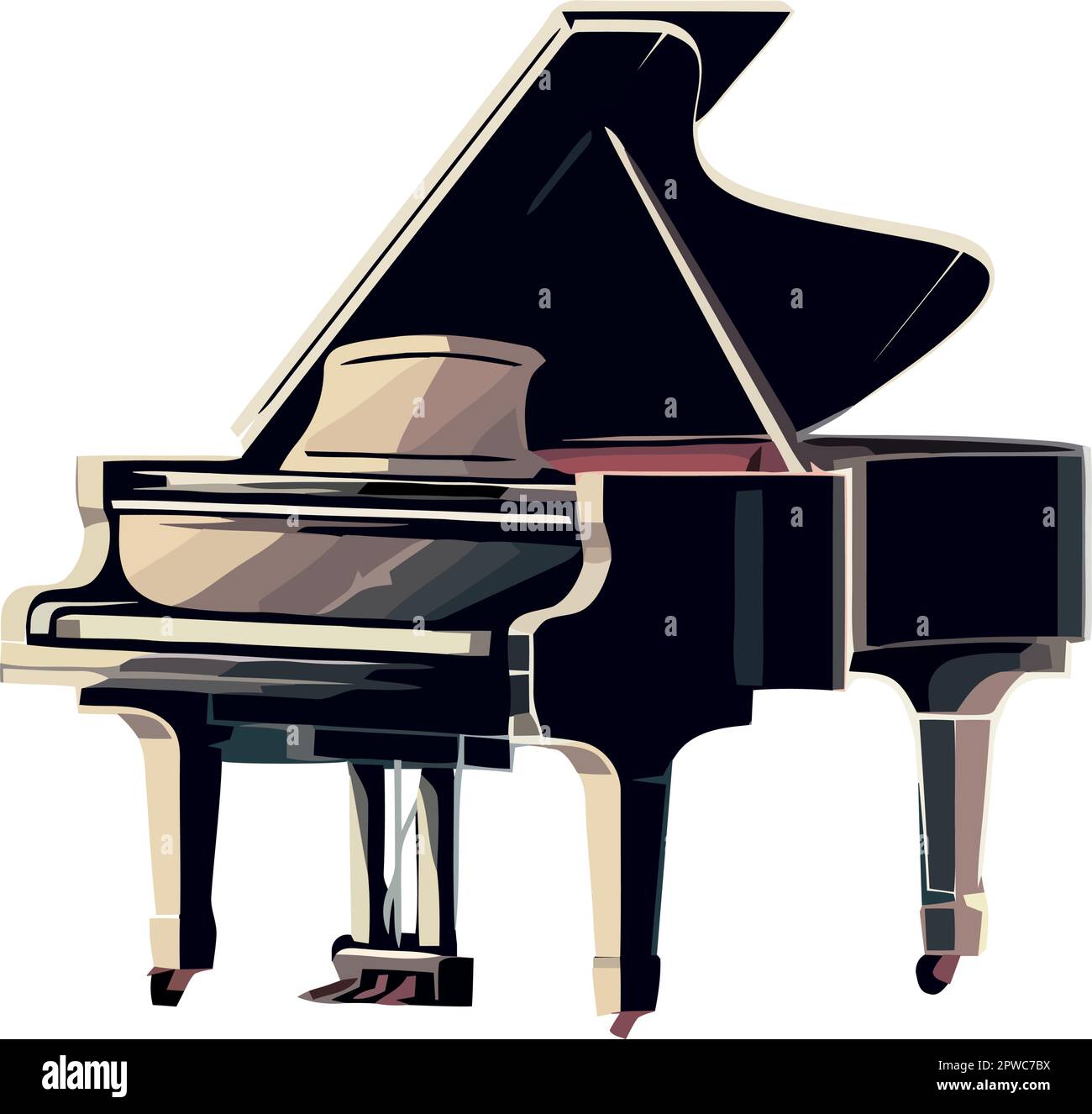 grand piano with classical style Stock Vector Image & Art - Alamy
