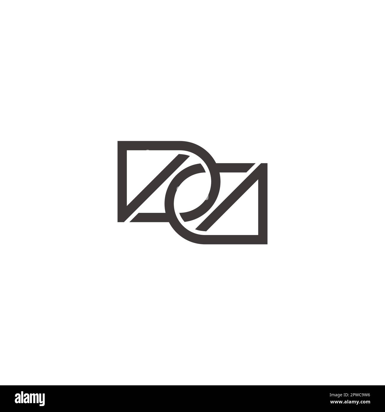 letter dd linked geometric arrow logo vector Stock Vector