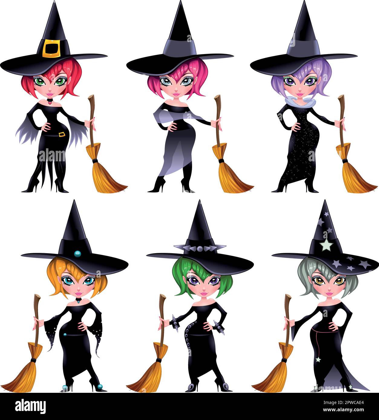 Medieval witches Stock Vector Images Alamy