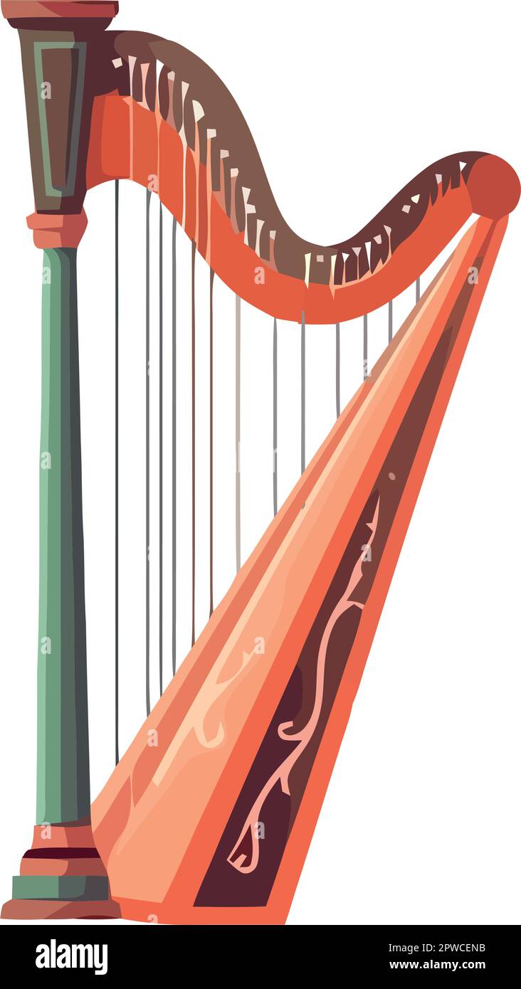 red harp musical instrument string Stock Vector Image & Art - Alamy