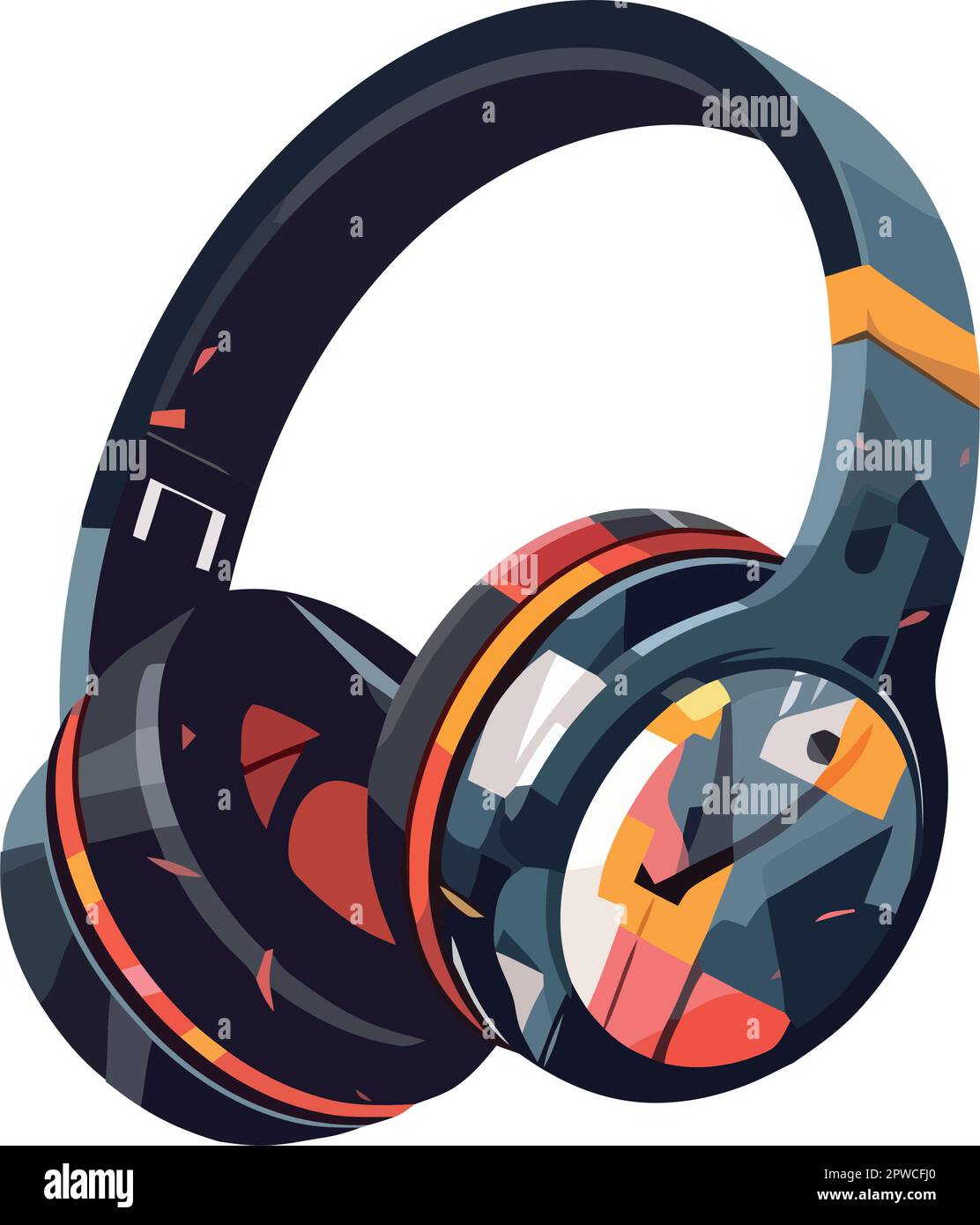 Modern red headphones symbolize creativity Stock Vector Image & Art Alamy