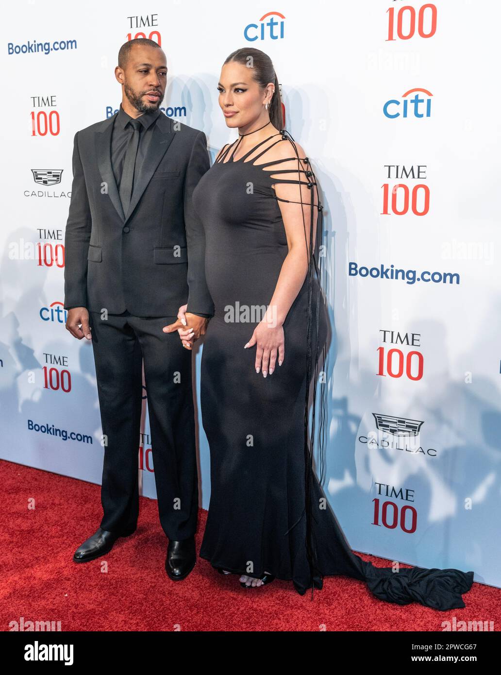Justin Ervin and Ashley Graham attend 2023 TIME100 Gala at Jazz at