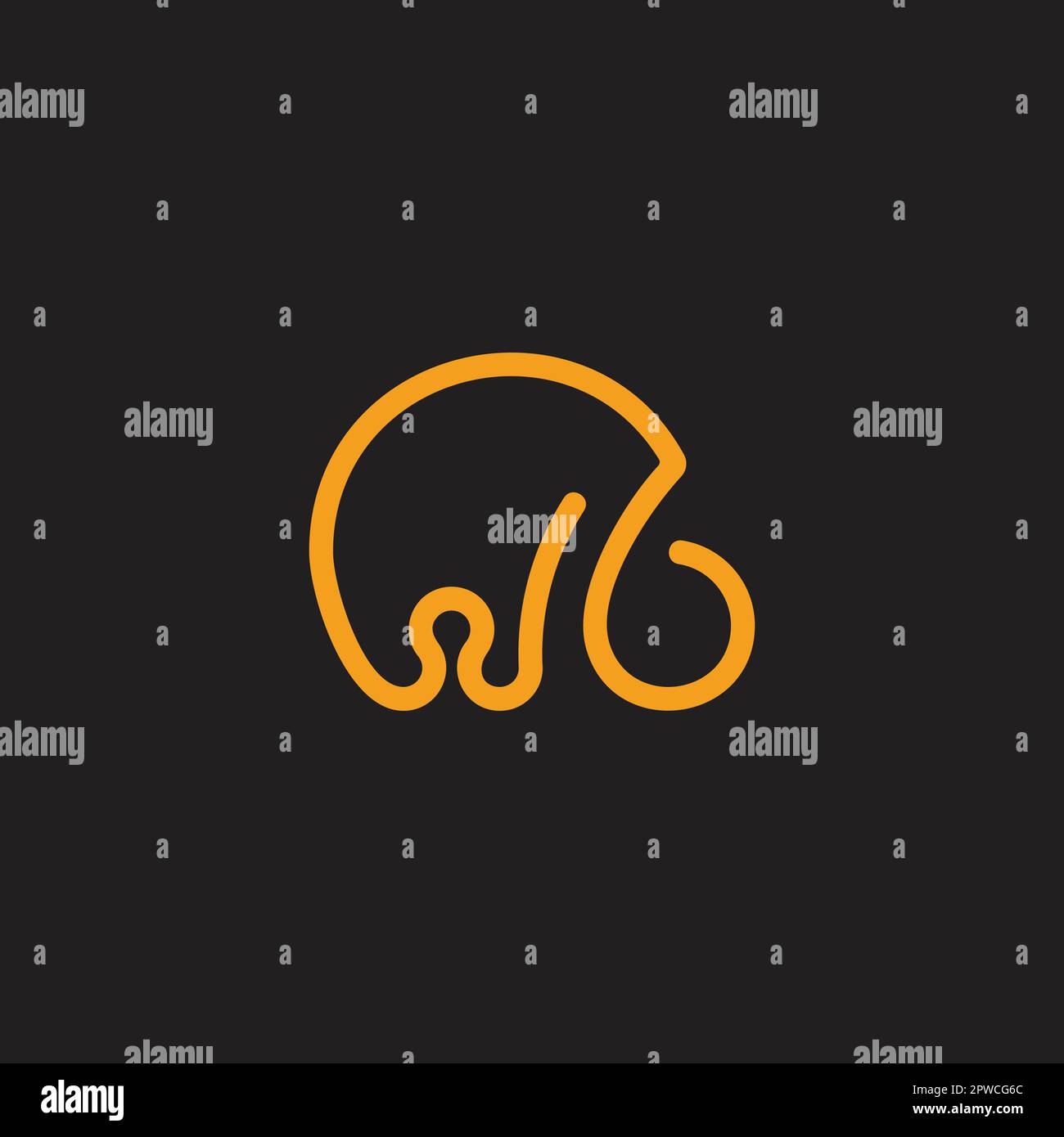 letter wb loop geometric line logo vector Stock Vector