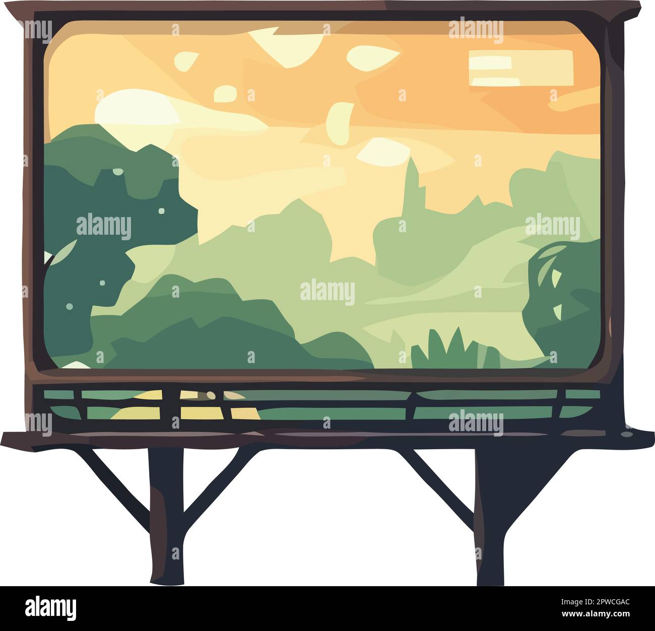 Billboard in the forest Stock Vector Images - Alamy