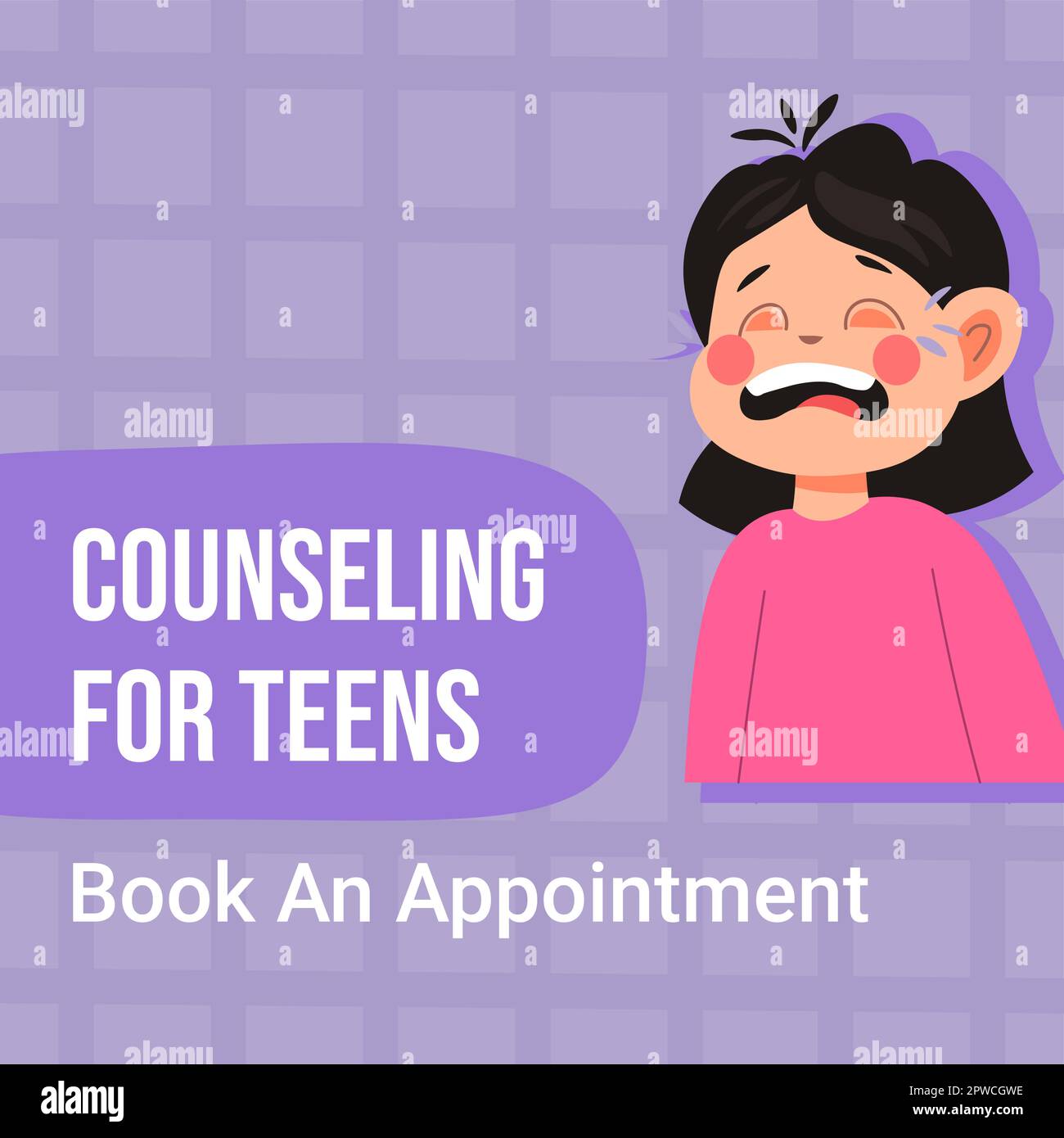 Counseling for teens, book appointment for kid Stock Vector
