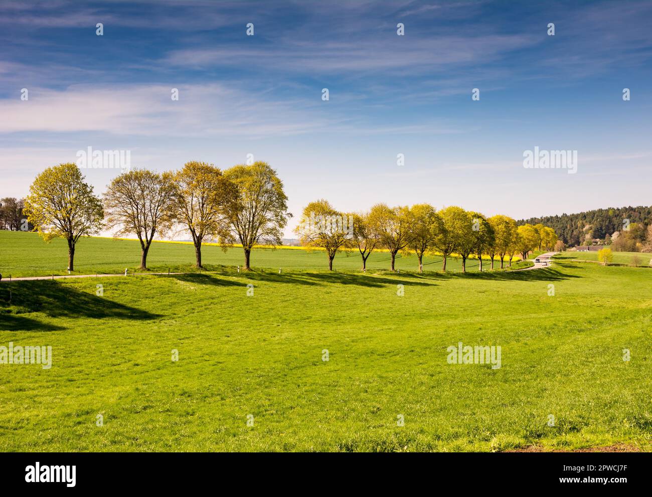 Landscape along country road hi-res stock photography and images - Alamy