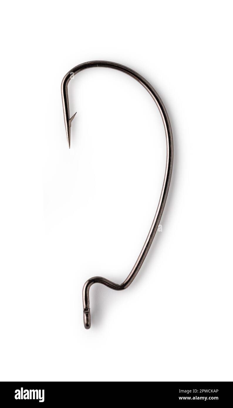 fishing hooks on a white background Stock Photo Alamy