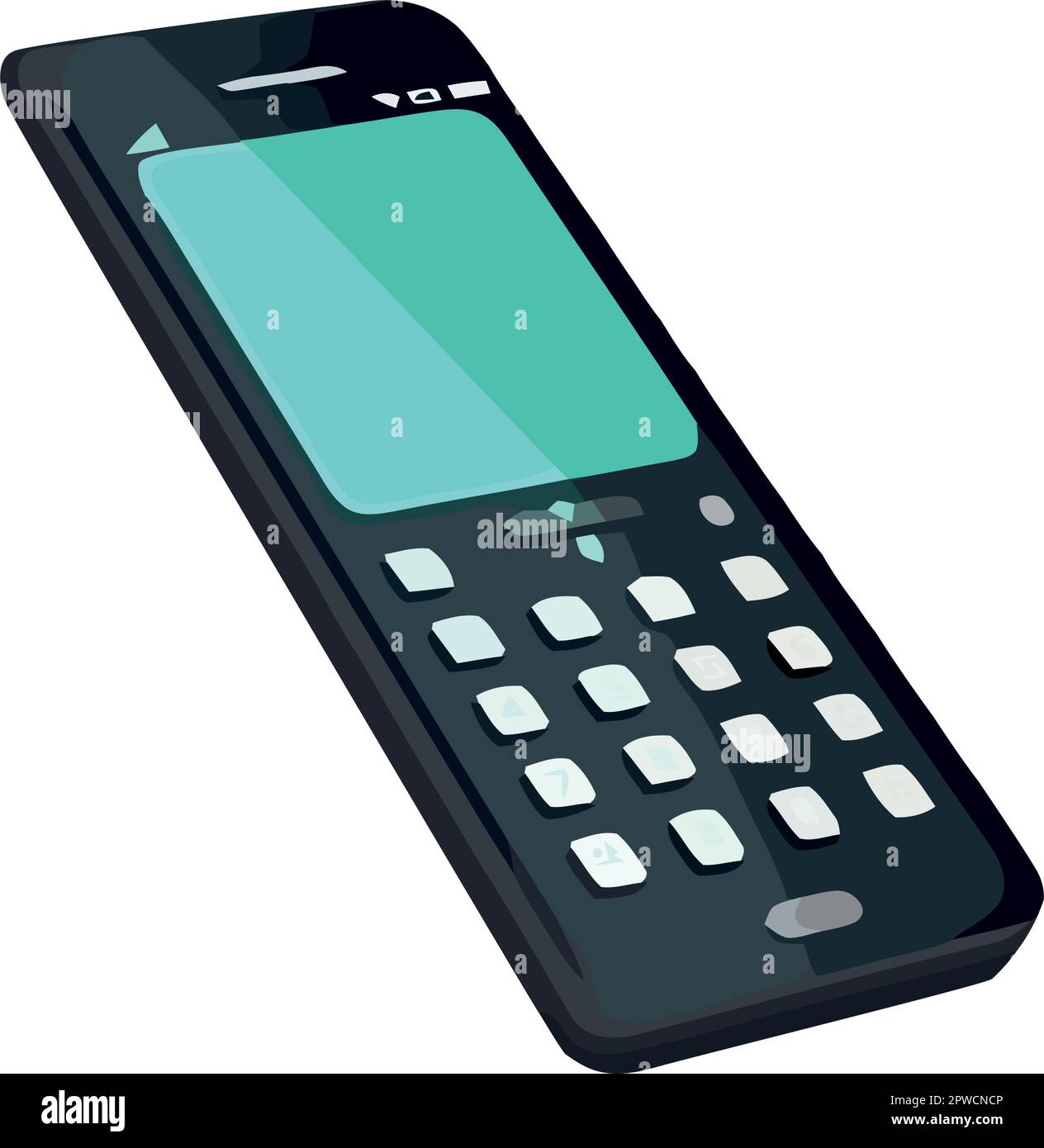 Modern mobile phone symbolizes wireless communication Stock Vector