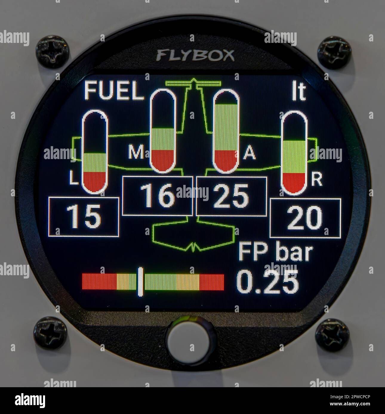 Digital cockpit device for the instrument panel in the pilot's cabin