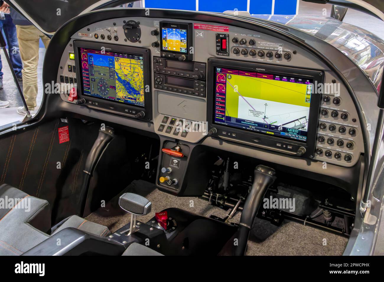Modern pilot instrument panels (instrument unit) with displays in the