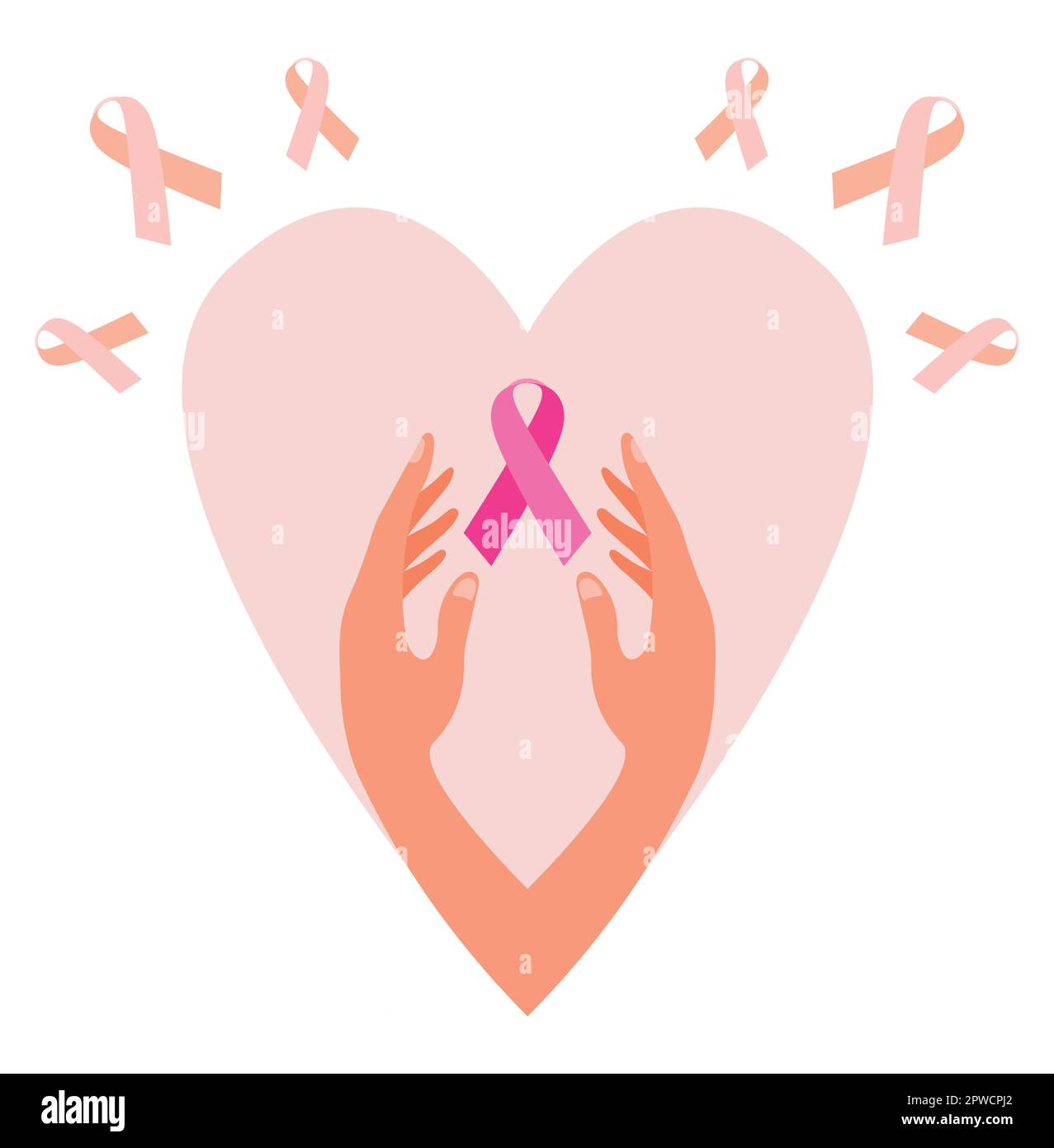 Hands protecting cancer symbol Stock Vector Image & Art - Alamy