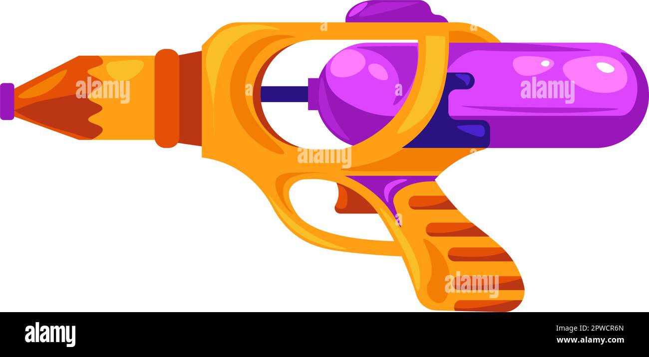 Kids plaything, water or squirt gun toy vector Stock Vector Image & Art