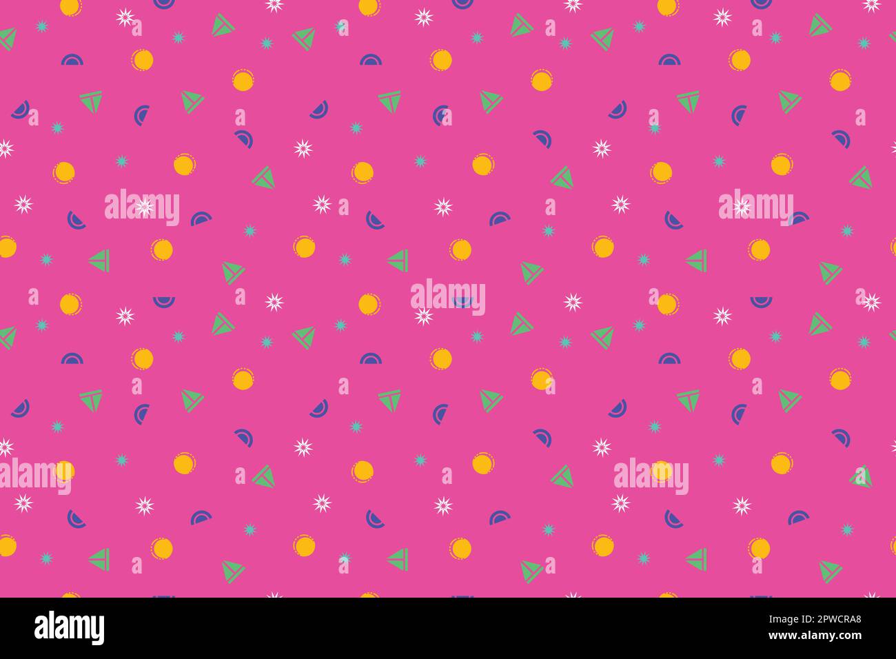 Raster pink seamless pattern with small scattered tiny shapes. Simple