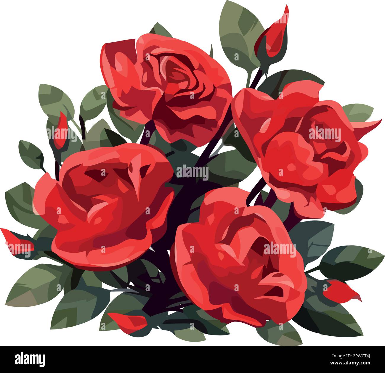 Romantic bouquet symbolizes love and elegance Stock Vector Image & Art