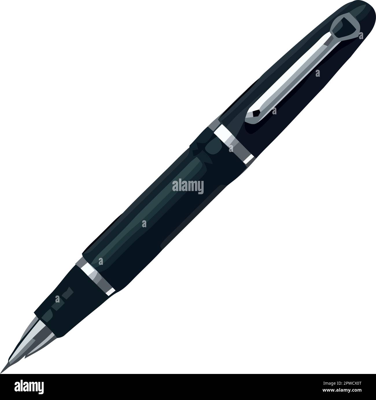Close up blue ballpoint pen Stock Vector Images - Alamy