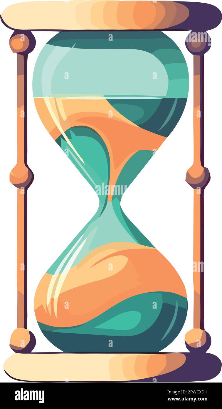 Time flows like sand in an hourglass Stock Vector Image & Art - Alamy