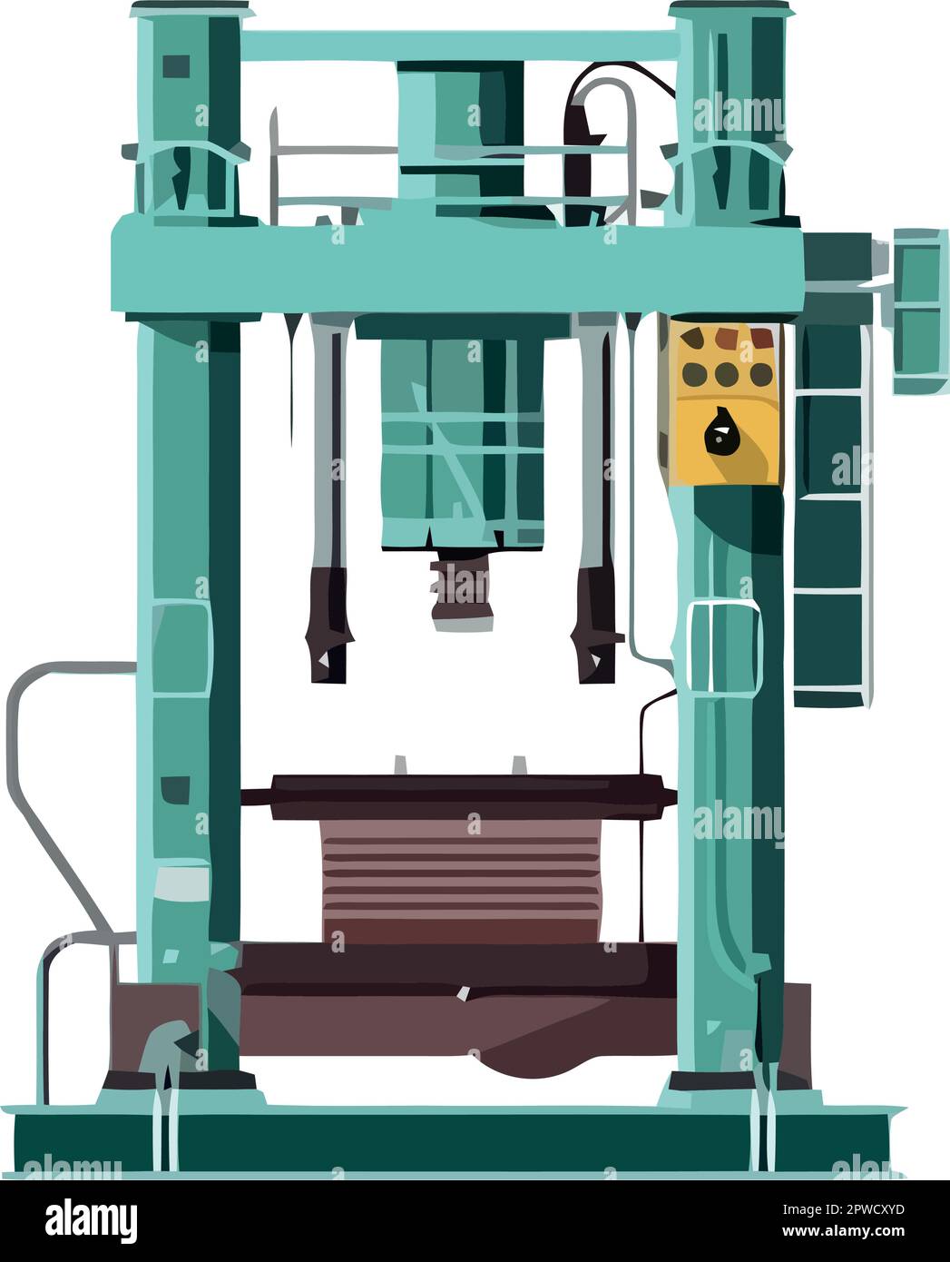 Modern factory equipment design with steel machinery Stock Vector Image ...