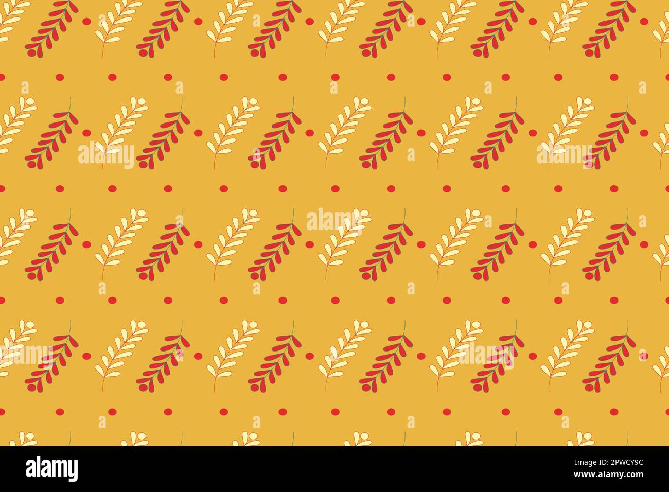 Arabic golden luxury meadow leaves, seamless pattern in vector. Retro design for fashion , fabric, wallpaper, wrapping and all prints on vintage yellow background. Arabic style. Vector illustration Stock Vector