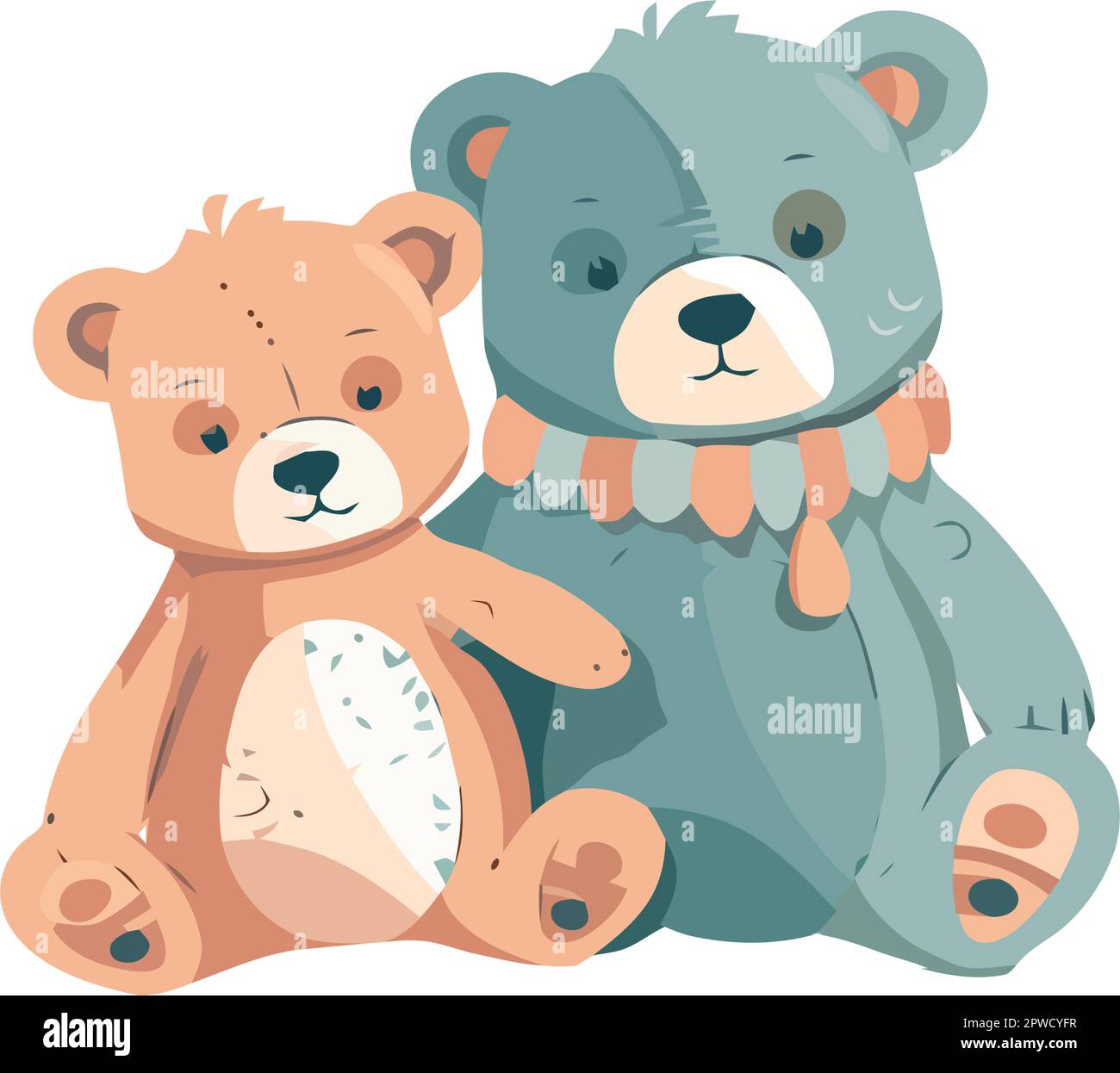 Cute teddy bear sitting cheerful and fun Stock Vector Image & Art - Alamy