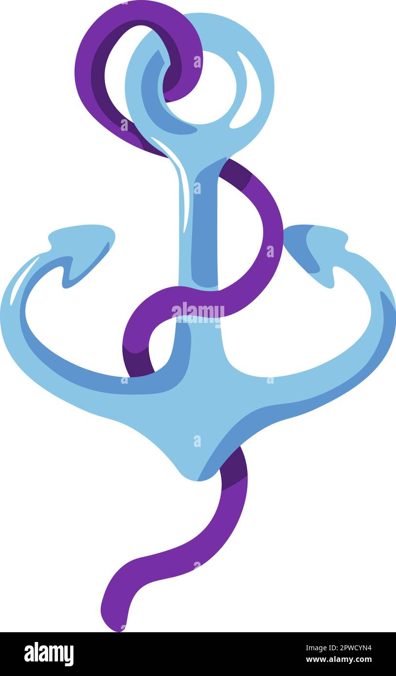 Pirate Rope Icon Pirates anchor with rope, naval tradition vector Stock Vector Image ...