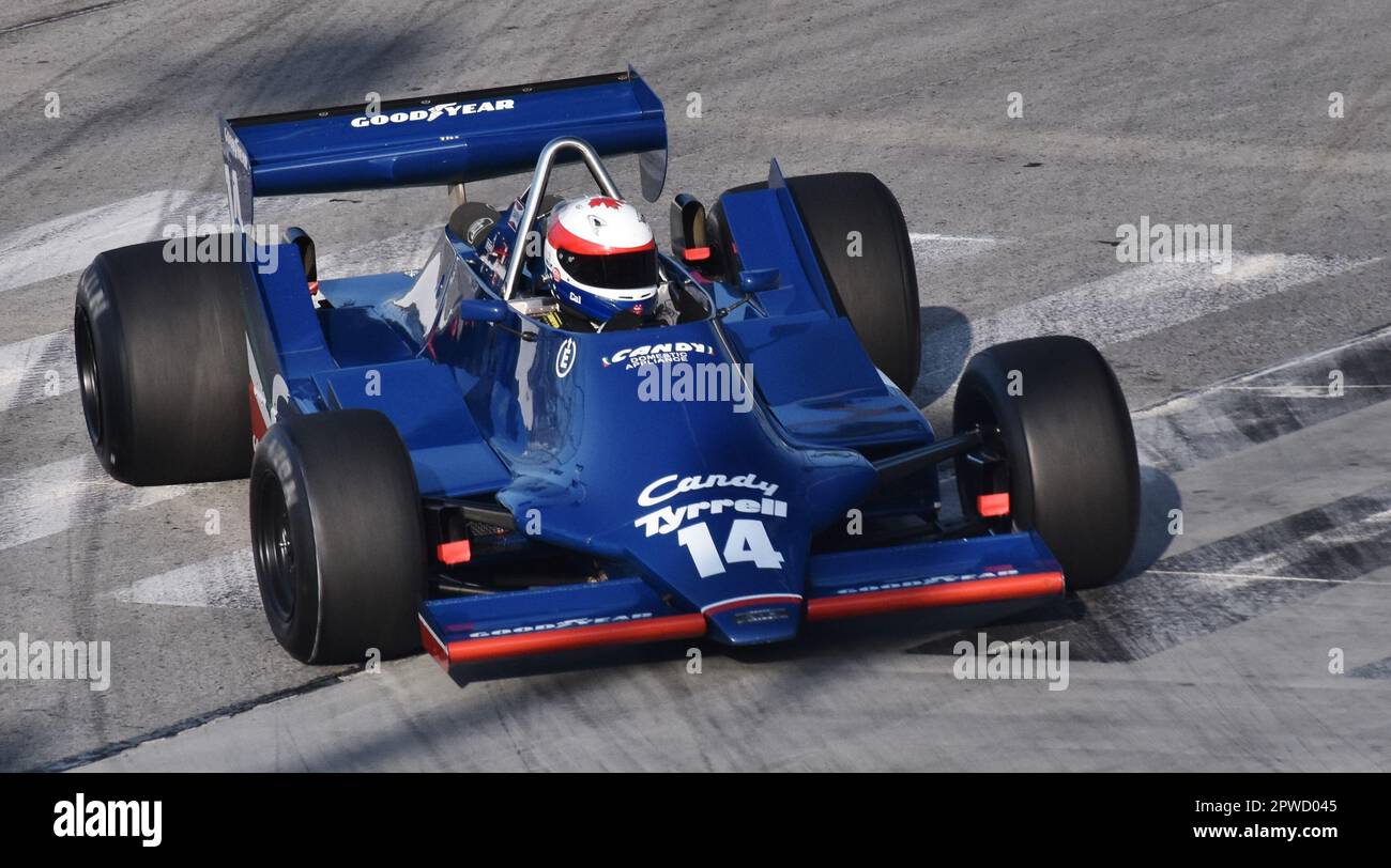 The Tyrrell 009 at the Long Beach Grand Prix, driven by
