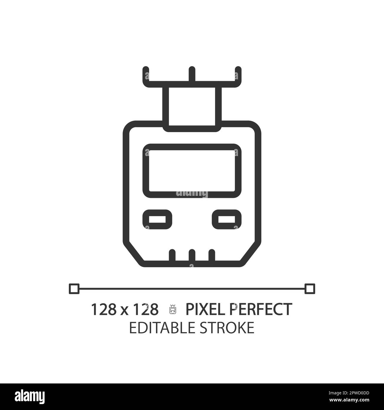Suspended monorail pixel perfect linear icon Stock Vector Image & Art ...