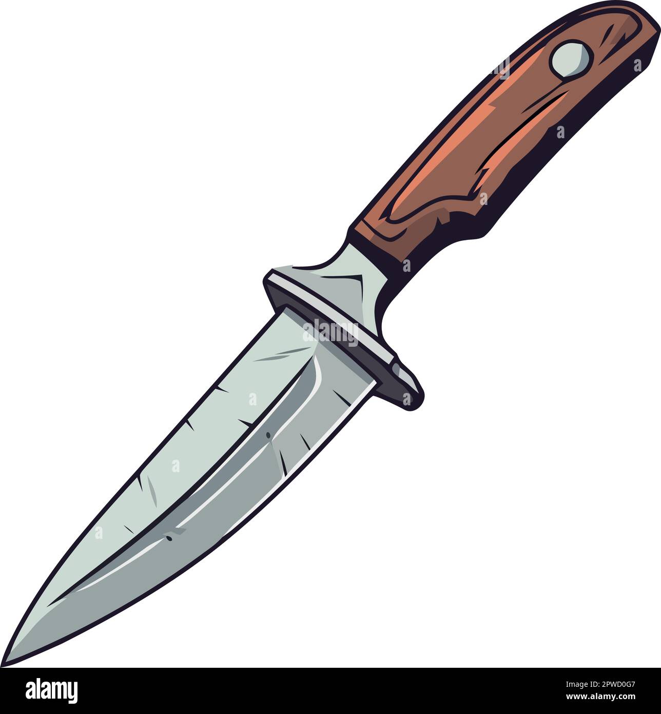 Sharp steel blade, handle of metal weapon Stock Vector Image & Art Alamy