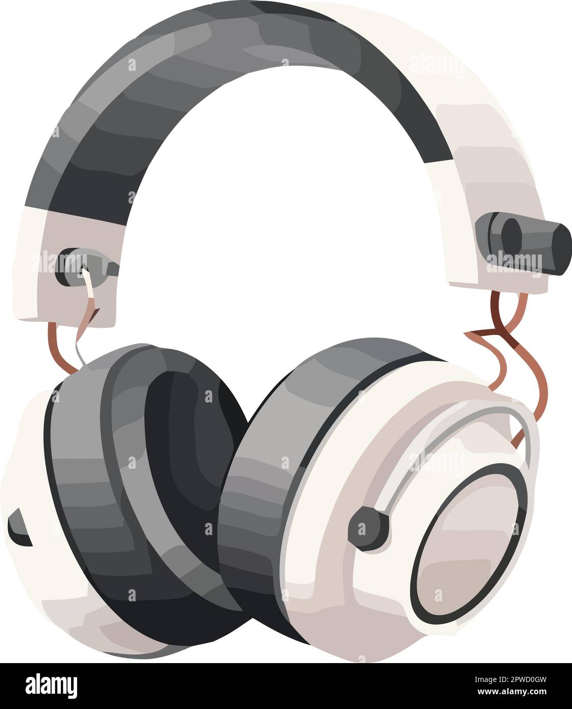 white Modern headphone symbolize technology Stock Vector Image & Art
