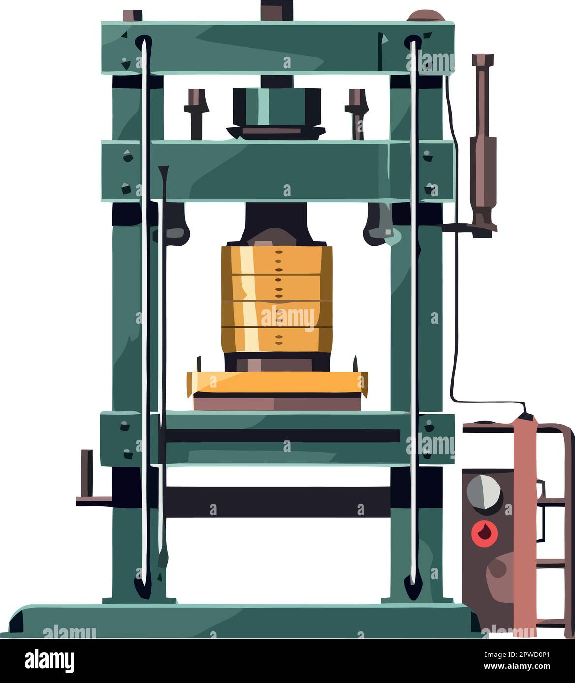 Heavy machinery working in steel factory industry Stock Vector Image ...