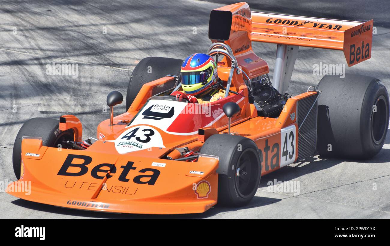 The March 741 at the Long Beach Grand Prix, driven by Vittorio